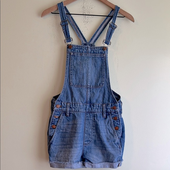 Madewell Adirondack Short Overalls Dawkins Wash - Picture 2 of 5